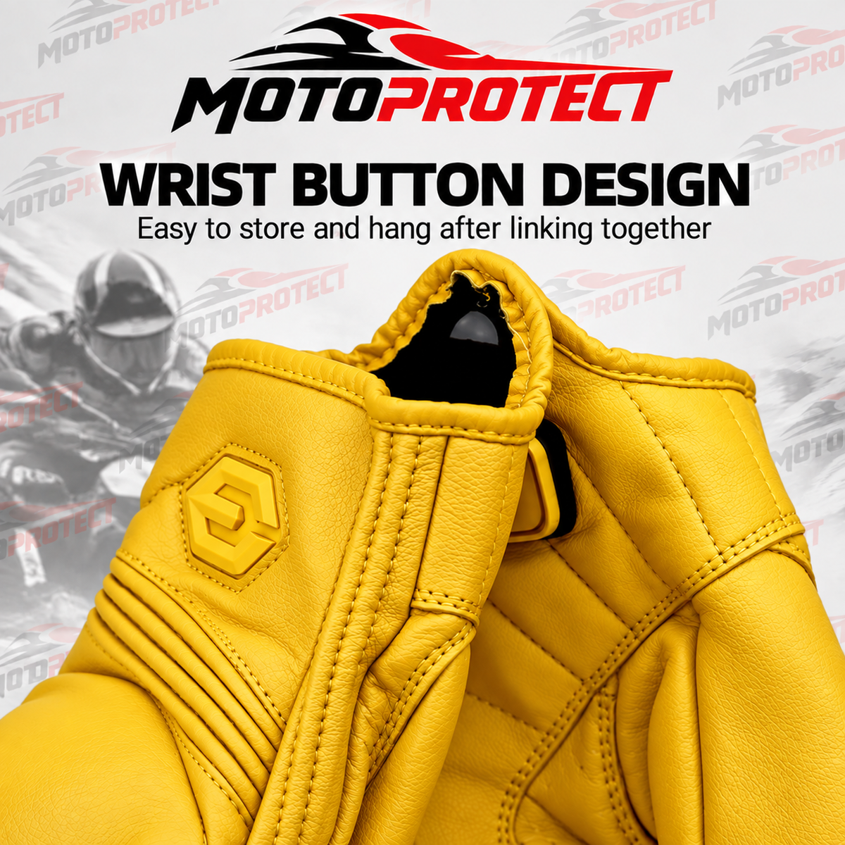 Guantes de Moto Piel Lisa – Protección en Nudillos para Entretiempo e Invierno