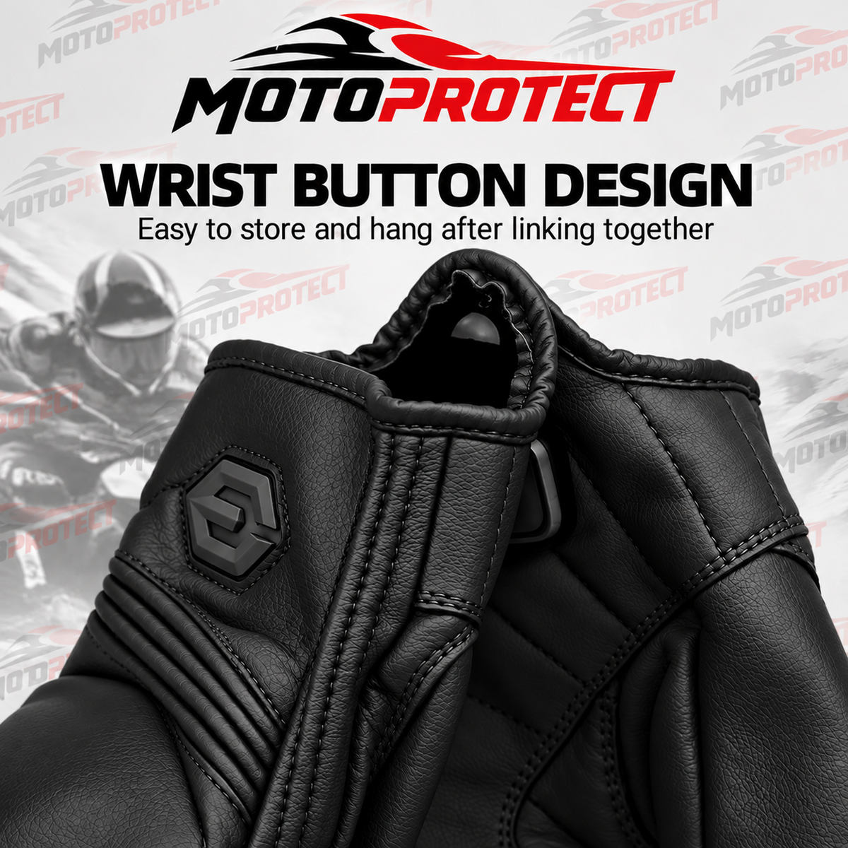 Guantes de Moto Piel Lisa – Protección en Nudillos para Entretiempo e Invierno