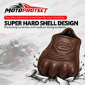 Guantes de Moto Piel Lisa – Protección en Nudillos para Entretiempo e Invierno