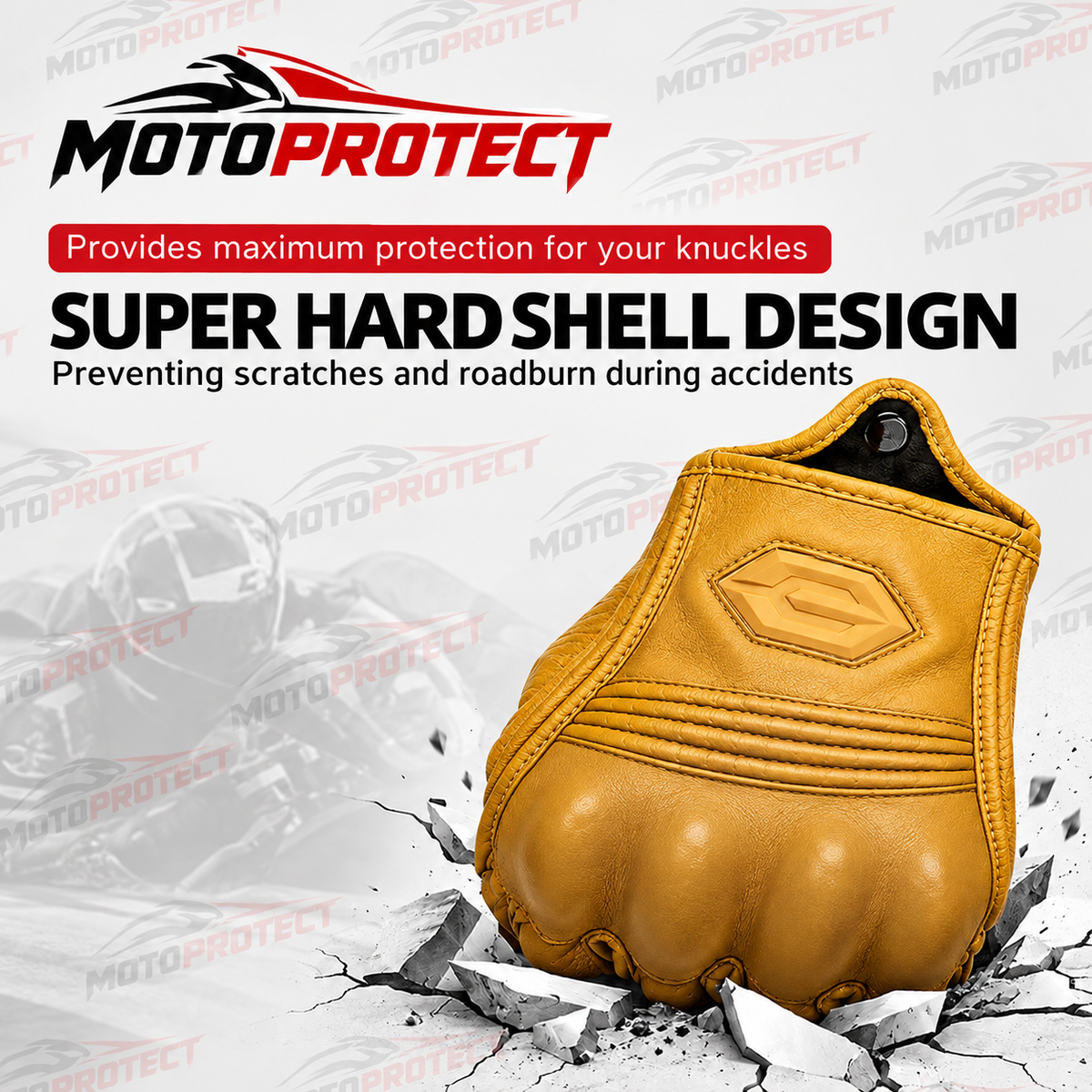 Guantes de Moto Piel Lisa – Protección en Nudillos para Entretiempo e Invierno